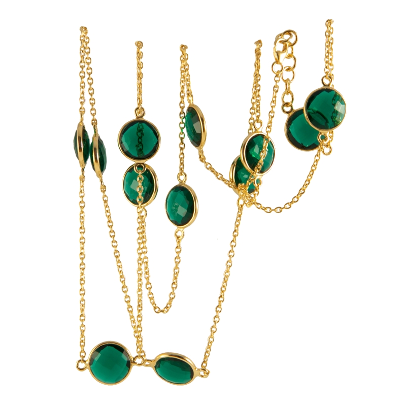 Halsband Carmen Golden Emerald